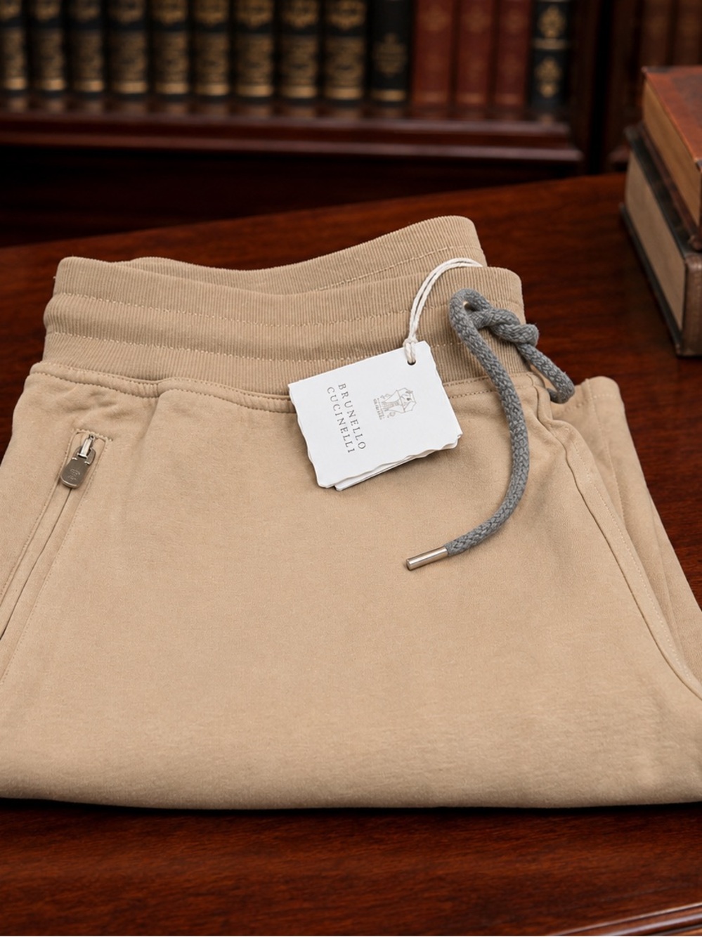 Brunello Cucinelli Sand Drawstring Joggers